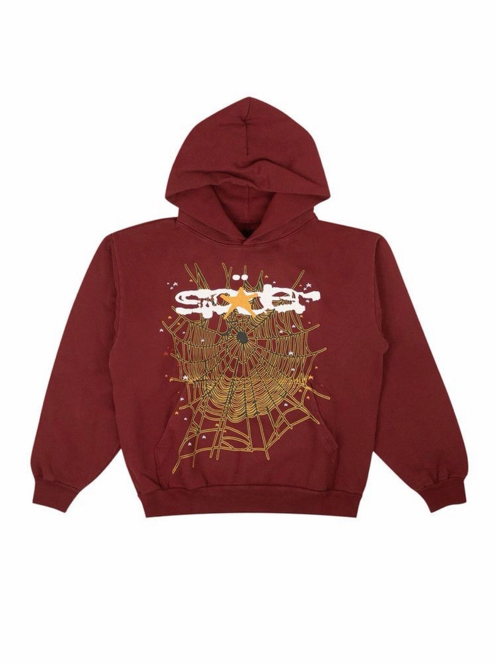 Maroon Sp5der Burgundy Hoodie